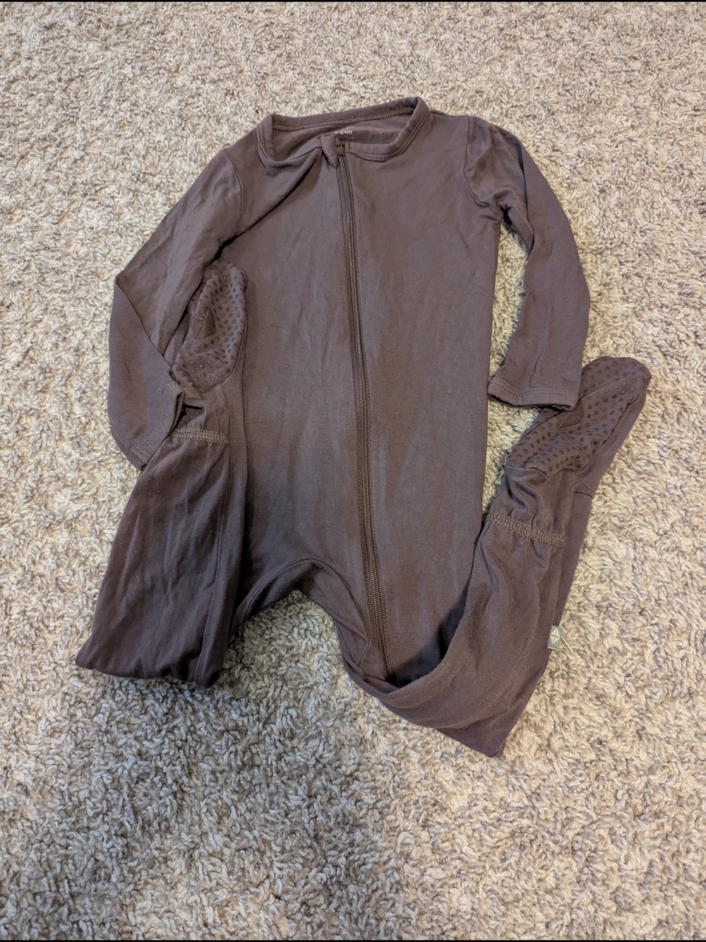 Kyte BABY Mauve Brown Or Purple Baby Footed Pajamas